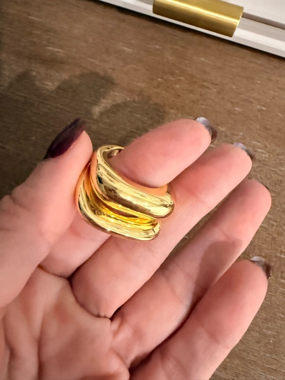 Gorjana Polished Triple-Band Gold Statement Ring